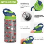 Stainless Steel Water Bottle for kids- 12 Ounce Stainless Steel Vacuum Insulated Water Bottle for Kids children,Double Wall Vacuum Insulated Bottles (Fire Truck) - Image 6