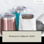 Sipworks Wine Tumbler with Lid - 12 oz Stainless Steel Insulated Wine Tumbler – Portable Spill Resistant Stemless Travel Wine Glass & Cocktail Cup - Mahogany - Image 5