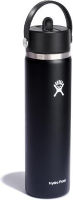 Hydro Flask Water Bottle - Insulated Stainless Steel - Wide Straw Lid, Non Spill, Leakproof in 24 Oz Cascade Blue - Image 3