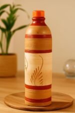 PrakRtyA: Clay Water Bottle for Drinking – Handmade Terracotta Earthen Bottle | Natural Mitti Water Bottle | Eco-Friendly, BPA-Free, Chemical-Free, Reusable Water Container (Style 2) - Image 4