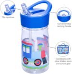 Wildkin Kids 16 Oz Water Bottle – Straw Lid & Handle, Easy to Clean, Ideal for School & Travel - Trains, Planes, and Trucks - Image 4