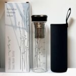 drinmoaer 23 oz Glass Water Bottle with Tea Infuser Strainer and Black Stainless Steel Lid - Tea Infuser Bottle - Image 6