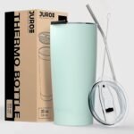 JURO Tumbler 20 oz Stainless Steel Vacuum Insulated Tumblers w/Lids and Straw [Travel Mug] Double Wall Water Coffee Cup for Home, Office, Kitchen Outdoor ideal for Ice Drinks/Hot Beverage - Mint - Image 3
