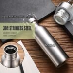 Dumatc Survivor 3-in-1 Outdoor Canteen Kit - 42oz Single Wall Water Bottle with 24oz Nesting Camping Cup & Carrying Bag | 304 Stainless Steel | Wide Mouth Design | Outdoor Survival Bushcraft Gear - Image 3