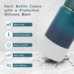 Volhoply 14oz KIds Stainless Steel Insulated Leakproof Bottles Water Bottle with Straw Lid and Silicone Boot,BPA-Free Easy Use for Boys&Girls,Double Wall Vacuum Bottles(Dark Night,1) - Image 3