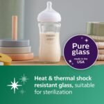 Philips Avent Natural Glass Baby Bottles with Natural Response Nipples (Medium Flow, Flow 3), 8oz, 4-Pack, SCY913/04 - Image 4