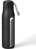 Dusgut Water Bottle with Portable Lid Metal Thermos Vacuum Insulated Stainless Steel | Reusable Leak Proof BPA-Free Flask | 17oz, Black - Image 5