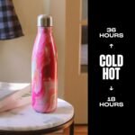 S'well Stainless Steel Water Bottle, 17oz, Rose Agate, Triple Layered Vacuum Insulated Containers Keeps Drinks Cold for 36 Hours and Hot for 18, BPA Free, Perfect for On the Go - Image 3