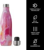 S'well Stainless Steel Water Bottle, 17oz, Rose Agate, Triple Layered Vacuum Insulated Containers Keeps Drinks Cold for 36 Hours and Hot for 18, BPA Free, Perfect for On the Go - Image 4