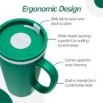 Copco Cone 16oz Insulated Travel Mug with Handle, Double Wall, Slide-Closure Lid, BPA-Free, Microwave & Dishwasher Safe, Reusable Plastic Travel Coffee Tumbler - Portable Coffee Cup (Hunter Green) - Image 5
