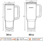 30oz Water Bottle - Leakproof Tumbler with handle & Removable Flip Spout & Straw, Reusable insulated Stainless Steel cup - Durable Base & Lid, Fits in Cup Holder, Travel/Gym/Office- Pink Sand - Image 6