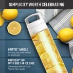 THERMOS ICON SERIES Lightweight Hydration Bottle - Durable Water Bottle Made with Tritan by Eastman with Wide-Mouth Rapidcap Lid - 26oz, Clear - Image 4