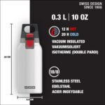 SIGG - Insulated Water Bottle White - Thermo Flask Hot & Cold One with Tea Infuser - Leakproof - BPA Free - 18/8 Stainless Steel - 10 Oz - Image 3