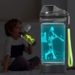 YuanDian Baseball Gifts, Light Up Kids Water Bottle with 3D Baseball Design- 14 OZ Tritan BPA Free - Cool Sports Cups Gift for School Kids Boy Girl Child Christmas Holiday - Image 4