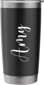 Amy Personalized Name Travel Mug Stainless Steel Insulated Tumbler - Image 4