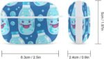 for Airpod Pro Case Cover with Secure Lock Clip Hard Water Bottle Pattern Protective Cover Compatible with Airpod Pro 2nd/1st Generation Case for Women Men Front LED Visible White - Image 3