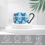 for Airpod Pro Case Cover with Secure Lock Clip Hard Water Bottle Pattern Protective Cover Compatible with Airpod Pro 2nd/1st Generation Case for Women Men Front LED Visible White - Image 4