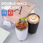 HASLE OUTFITTERS 20oz Stainless Steel Tumblers Bulk, Insulated Travel Cup with Lid, Double Wall Vacuum Coffee Mug for Cold & Hot Drinks 1 Pack, Light Purple - Image 5