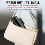 Small Thermo Bottle Mini Vacuum Insulated Water Bottle 200ml/6.8oz Water Flask Stainless Steel Thermal Water Bottles Thermo for Hot and Cold Drinks for Purse Handbag Pocket (Black) - Image 3