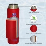EverGlide Goods 24oz Stainless Steel Water Bottle – Vacuum Insulated, Leak-Proof, Wide Mouth – Keeps Drinks Cold & Hot for 12 Hours – Perfect for Gym, Sports, and Outdoors (Wine Red) - Image 3