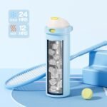 POWCAN 24 oz Metal Water Bottle: 2-in-1 Push-Button Spout & Quick-Flip Straw, Leakproof, Cold 24Hrs, Fits Car Cup Holder, Insulated Cup for Sports, School, Trip, Gift for Women, Girls (Glass Slipper) - Image 4