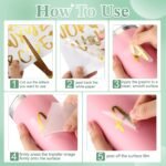 Humyoun 7 Sheets UV DTF Cup Wrap Name Decals for Tumblers Waterproof Custom Vinyl Lettering Alphabet Stickers Personalized Name Decals for 14-40oz Tumbler Cups Water Bottle DIY (Gold) - Image 3