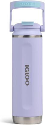 Igloo, 20 oz FlipNSip Tumbler, Reusable Travel Mug, Stainless Steel Insulated Hydration Cup for Hot & Cold Beverages, Lilac - Image 3
