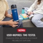 THERMOS ICON SERIES, Water Bottle with Spout - 18 Ounce, Hot Pink - Stainless Steel Vacuum Insulated Water Bottle with Lid - Image 5