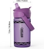 CamelBak Crayola Flip Straw Kids Tritan Renew Water Bottle Violet, 14oz - Image 4