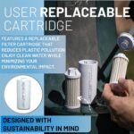 Epic Escape | Glass Water Bottle with Filter | USA Made Filter | Dishwasher Safe | Borosilicate Glass with Silicone Sleeve | BPA Free Water Bottle | Removes 99.99% Tap Water Contaminants | Filtered - Image 3