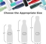 Volhoply 17oz Insulated Water Bottles MultiPack, BPA Free Water Bottle for Kids, Gym, Travel, Sports, Available in Packs of 1, 4, 8, or 12（Silver,4 Pack） - Image 3