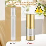 BOSMIOW 4Pcs 15ml/0.5oz Clear Plastic Airless Pump Bottles with Gold Head Empty Refillable Vacuum Cosmetics Sample Storage Jars for Lotion,Shampoo,Hand Soap,Face Cream - Image 5