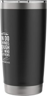 Christian Verse Philippians 4:13 Cross Coffee Tumbler 20 oz Stainless Steel Insulated Tumbler - Image 3