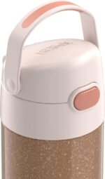 THERMOS FUNTAINER 12 Ounce Stainless Steel Vacuum Insulated Kids Straw Bottle, Glitter Rose Gold - Image 4
