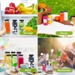 Alotpower 8 oz Glass Juice Bottles with Lids 12Pack, 240ml Square Reusable Drinking Bottles for Juicing, Water, Kombucha Juices, Milk, Beverages and More (8fl.oz, Set of 12) - Image 5