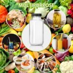 Alotpower 8 oz Glass Juice Bottles with Lids 12Pack, 240ml Square Reusable Drinking Bottles for Juicing, Water, Kombucha Juices, Milk, Beverages and More (8fl.oz, Set of 12) - Image 6