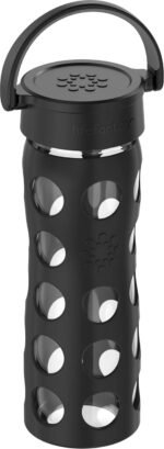 Lifefactory 16-Ounce BPA-Free Glass Water Bottle with Classic Cap and Protective Silicone Sleeve, Onyx - Image 3