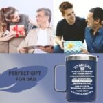 CHIUTUUY Personalized Gifts for Men, 14 OZ Stainless Steel Double Wall Insulated Coffee Mug/Tumbler with Lid and Straw, Funny Gifts for Dad on Birthday, Father's Day, Thanksgiving Day (For Dad) - Image 5