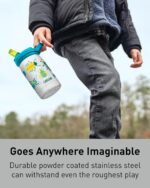 CamelBak Eddy+ Kids Bite Valve Straw Insulated Stainless Steel Water Bottle Flowerchild Sloth, 12oz - Image 3