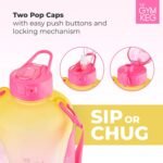 THE GYM KEG 1 Gallon Water Bottle (128oz) I 3.78l Big Water Jug I 128 oz Sports Bottle with Straw and Motivational Time Markings I Large Reusable Bottle | BPA-Free Plastic I Leakproof - Image 4