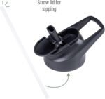 Goodful Double Wall Vacuum Sealed, Insulated Water Bottle with Two Interchangeable Lids, Sipping or Chugging Lids, Leak-Proof, Wide Mouth for Drinking and Cleaning, 40 Oz, Teal - Image 6