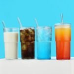 ALINK Glass Cups with Lids and Straws, 22 oz High Borosilicate Clear Iced Coffee Glass Tumblers, Drinking Glass Smoothie Tea Water Cups, Pack of 2 with Cleaning Brush - Image 5