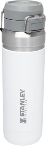 Stanley Quick Flip GO Water Bottle 36 oz | Push Button Lid | Leakproof and Packable for Travel and Sports | Insulated Stainless Steel | BPA-Free | Polar - Image 3