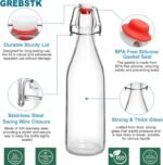 2 Pack Swing Top Glass Bottles 18oz, Flip Top Bottles with Airtight Lids & Leakproof Seals for Home Brewing Kombucha, Beer, Kefir, Juice, Oil, Vinegar & Vanilla Extraction - Image 5