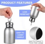 5 Pcs 10 oz Mini Stainless Steel Water Bottle Portable Drink Water Bottle Slim Insulated Thermal Design Small Vacuum Hot and Cold Water Bottle for Travel, Camping, and Sports - Image 4