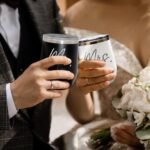 My Personal Memories 12 oz Mr and Mrs Insulated Wine Tumbler Set of 2 (Black, White) - Image 3