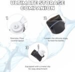 HYDRATE Collapsible Water Bottles for Travel - 17oz Foldable Pocket Bottle - Portable, Flexible, Compact Roll Up Bottles with Carabiner - Refillable Pouch for Hot and Cold Drinks (Black) - Image 5