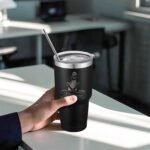 YOUKE OLA 14 Pack Insulated Tumbler Powder Coated Stainless Steel Double Wall Vacuum Travel Coffee Tumbler Cup with Lid and Straw for Laser Engrave DIY Gift 30oz Black - Image 5