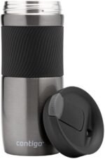 Contigo Byron Snapseal Travel Mug, Stainless Steel Thermal mug, vacuum flask, leakproof tumbler, coffee mug with BPA free Easy-Clean Lid, 470 ml, Gunmetal - Image 3
