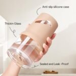 Glass Tumbler with Lids and Straws, 20 oz Iced Coffee Cup and Smoothie Cup with Bamboo Lid and On the go Lid,Glass Cups With Straws - Image 4